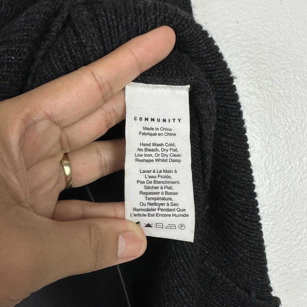Aritzia Community Alpaca Turtleneck  Ribbed Sweater Top Dark Gray Sz XS - Picture 5 of 10
